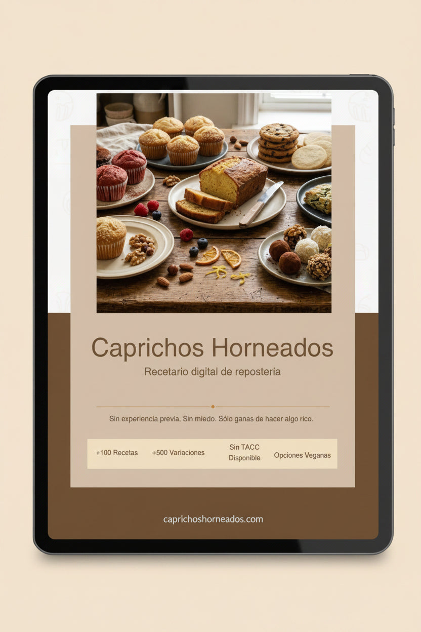Libro Caprichos Horneados | +100 Recetas de Repostería Artesana en PDF